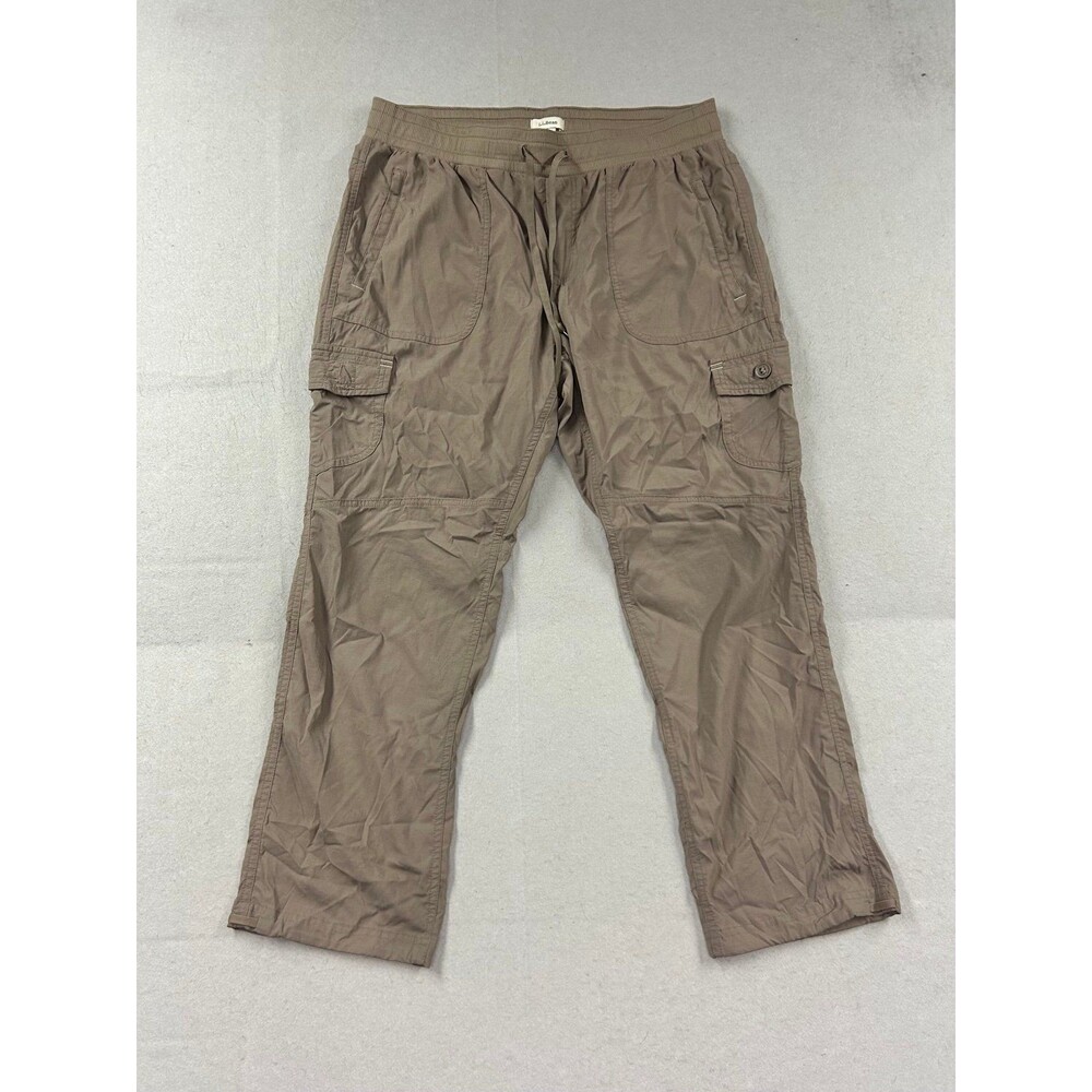LL Bean Vista Camp Cargo Pant Women's Large Petite Hiking Lightweight 502899